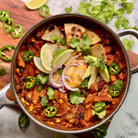 Easy Skillet Tacos: Easy delicious, one pot, crowd-pleaser dinner. Black beans, potatoes, corn, and peppers, sautéed with Mexican spices, robust tomato sauce and corn tortillas, comes together in 20 minutes.